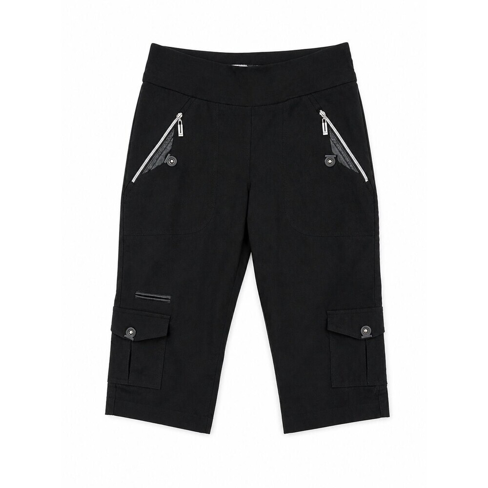 Jamie Sadock Skinnylicious Knee Capri Shorts Pants Size 2 Black Zipper 14" Golf
